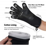 Aizoe Black Grilling Gloves, Heat Resistant Silicone Oven Mitt, Premium Non-Slip Silicone Internal Protective Cotton Layer, Waterproof, Great for Grilling, Kitchen and Cooking